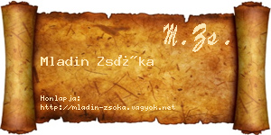 Mladin Zsóka névjegykártya